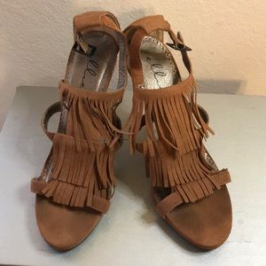 Brown Fringe heels
